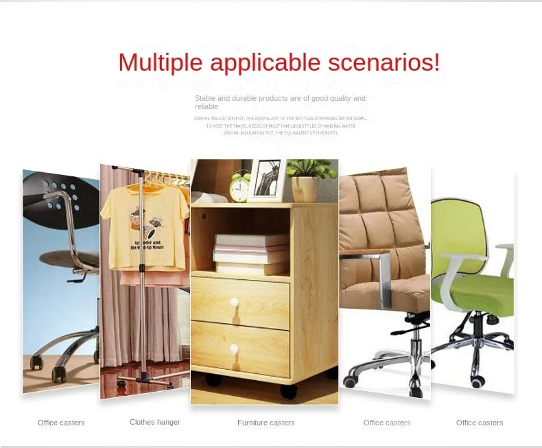 Hot sale cheap price 2 inch caster nylon 50mm nylon double wheel Swivel Universal Wheel Furniture Wheels clothes rack casters