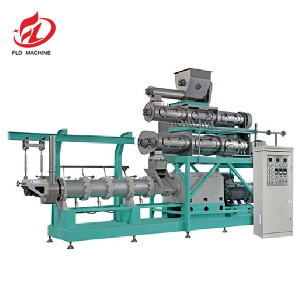 Industrial sinking fish feed pellet making machine floating fish food extruder equipment production line