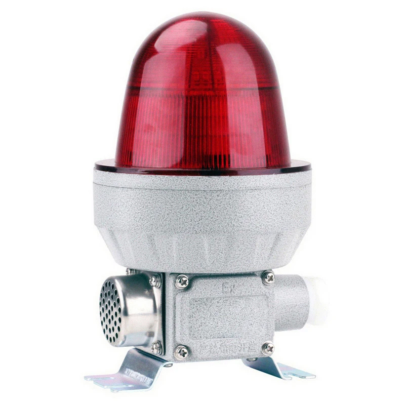 BBJ Explosion-Proof Red LED Warning Lamp With 90DB Horn 12Volts Explosion Proof Led Lights