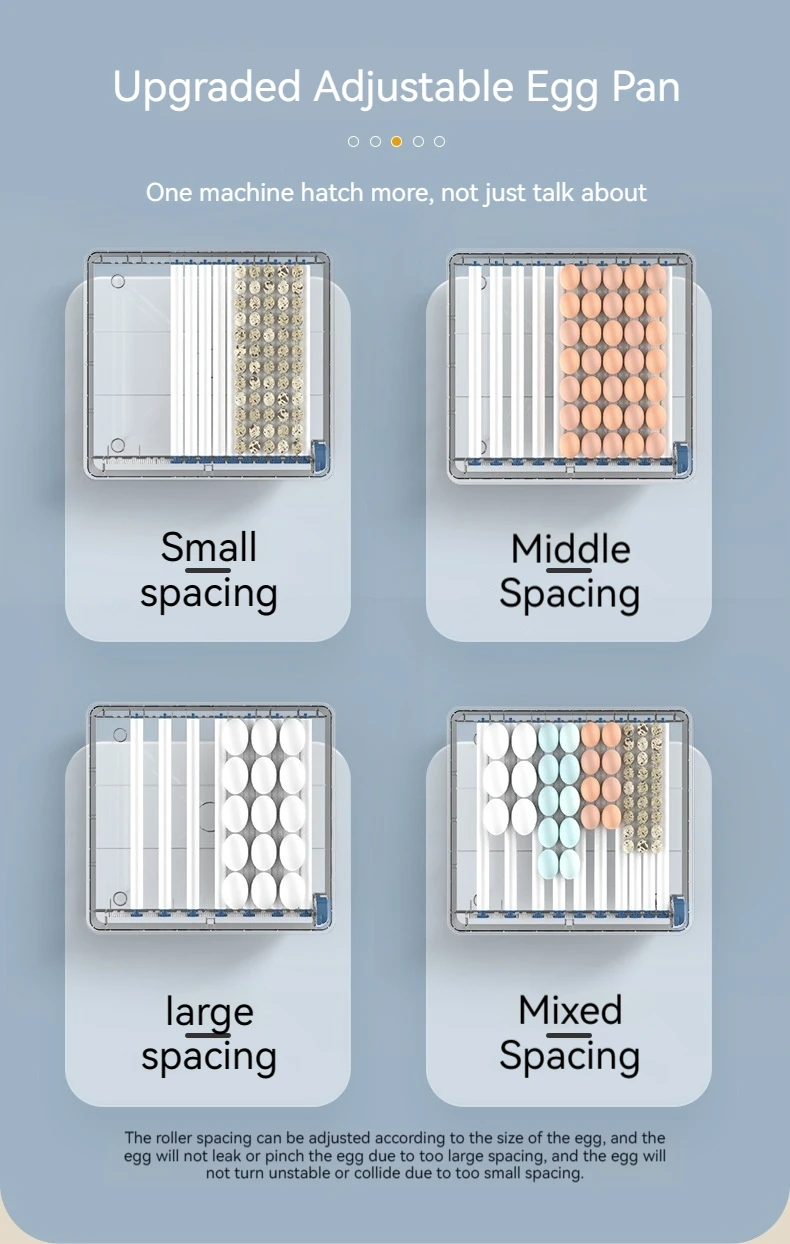Automatic Temperature Hot sale 192 Egg Incubator Hatcher Digital Goose Capacity Chicken Turning Control Energy-saving small Size