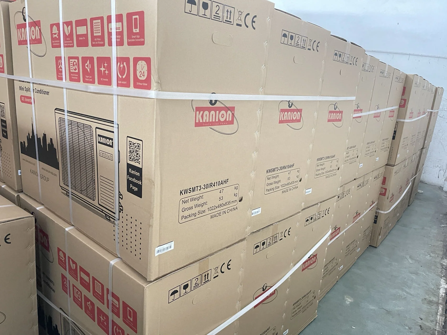 Deluxe Series Wall Split Mounted Type Air Conditioner 18000BTU 50Hz R410a Smart Air Conditioner mini ac