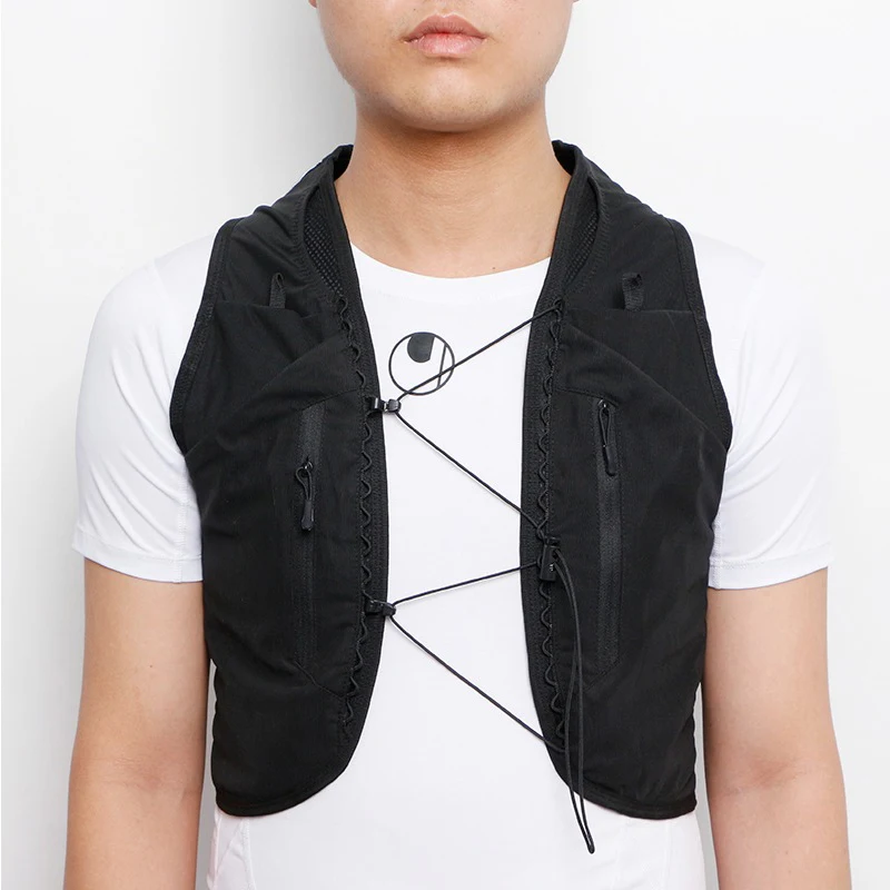 HR777 Factory Polyester Reflective Adjustable Waistband Sports Running Sports Phone Bag Vest Hydration Jogging Bottle Backpack
