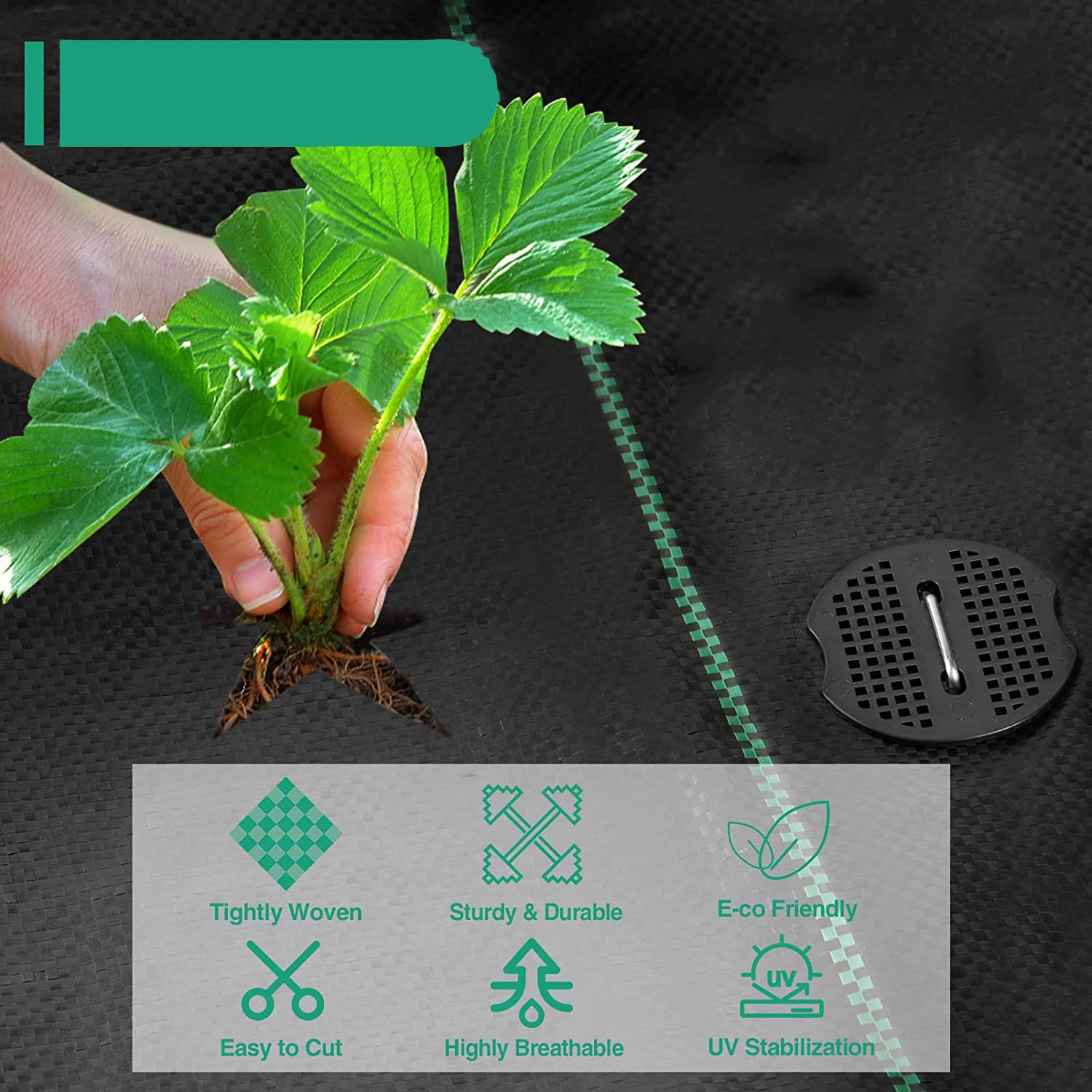 Agricultural Weed Barrier Mat Landscape Fabric Garden Fabric Ground Cover Weed Control Mat Outdoor Weed Mat Garden Lawn Fabric