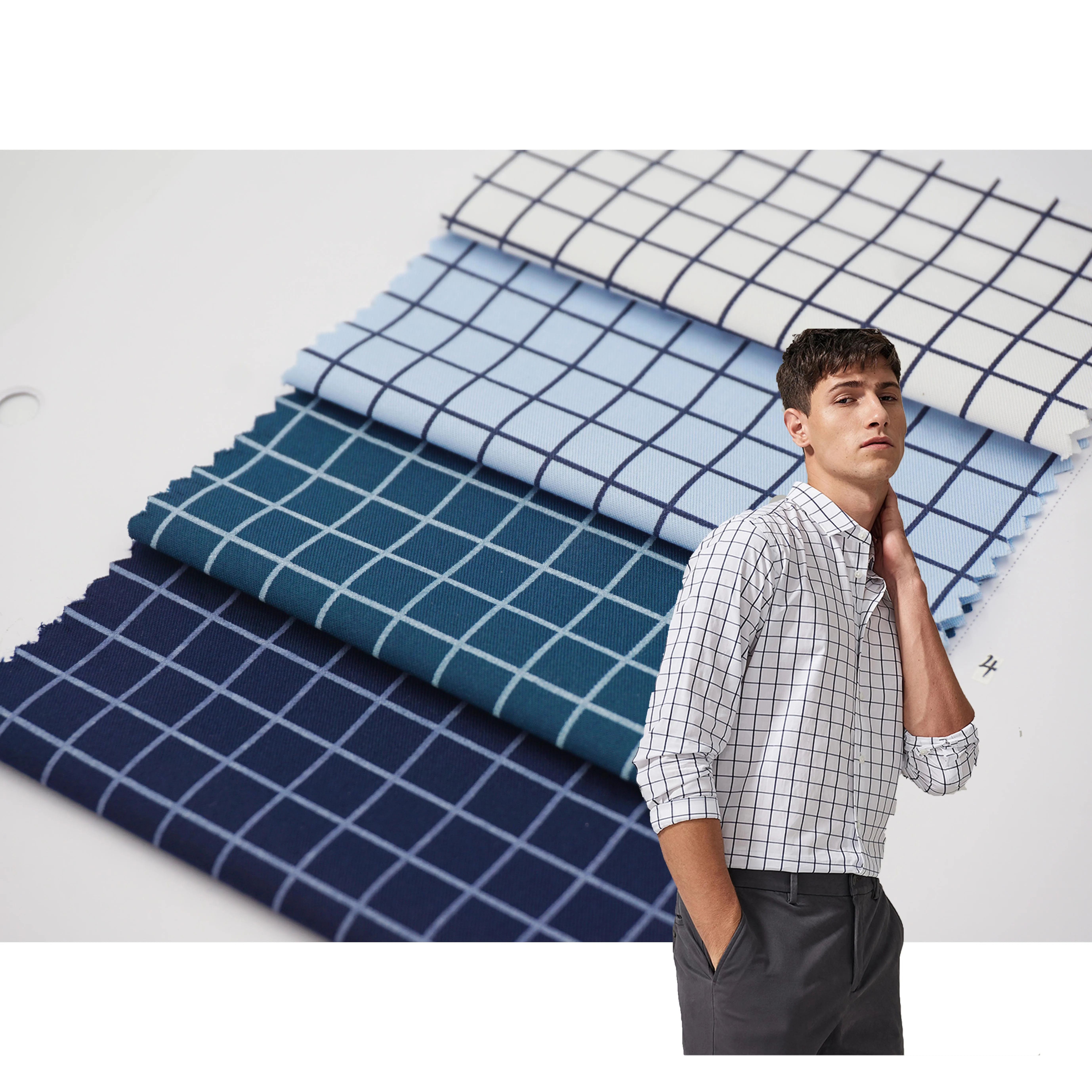 2020 new design factory directly support BT bamboo polyester  spandex printed woven shirt fabric Vietnam market