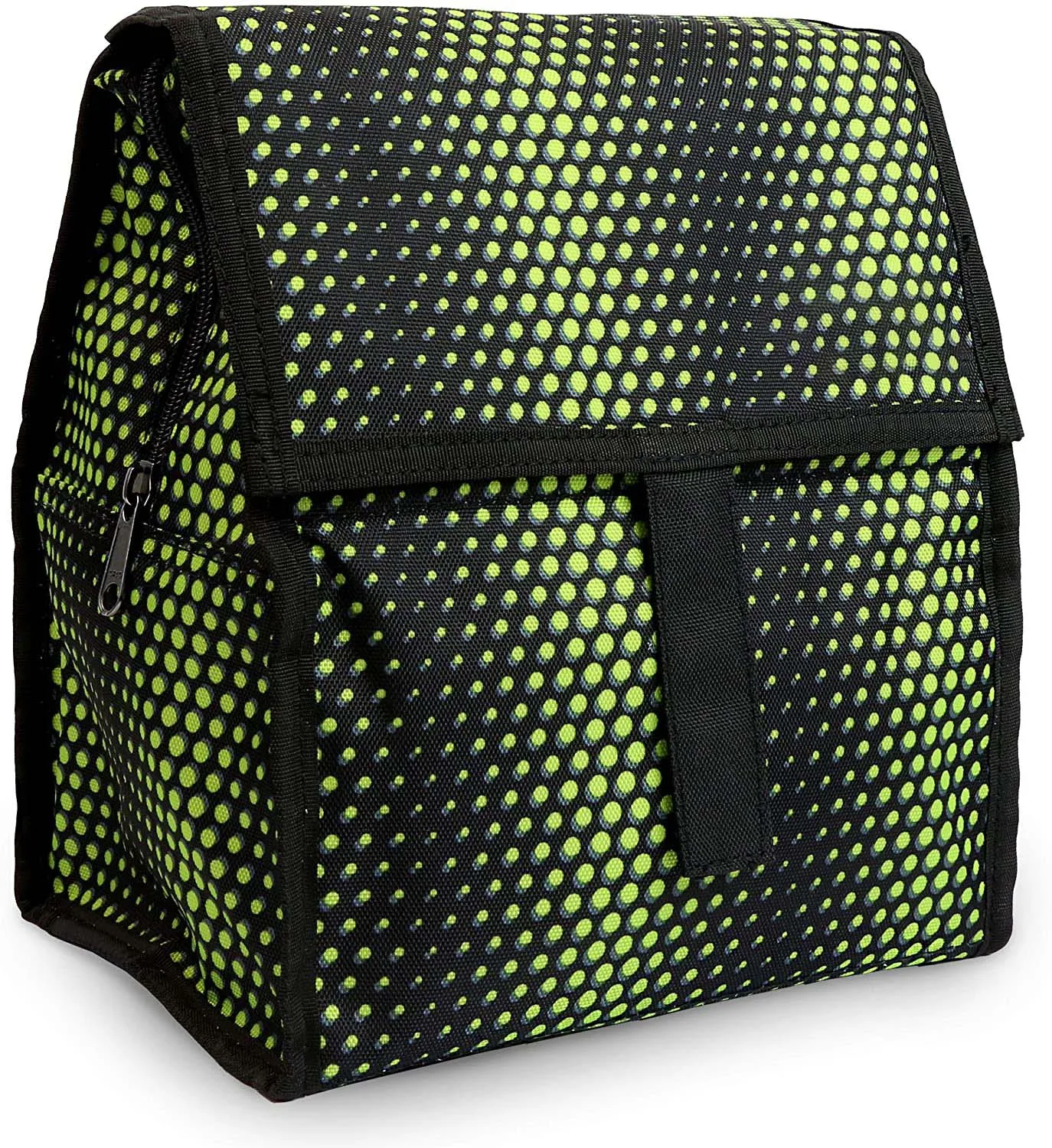 
Freezable Lunch Bag With Zip Closure Green Spotted Venom Large Capacity Rectangular For Keep Warm Lunch Bag 