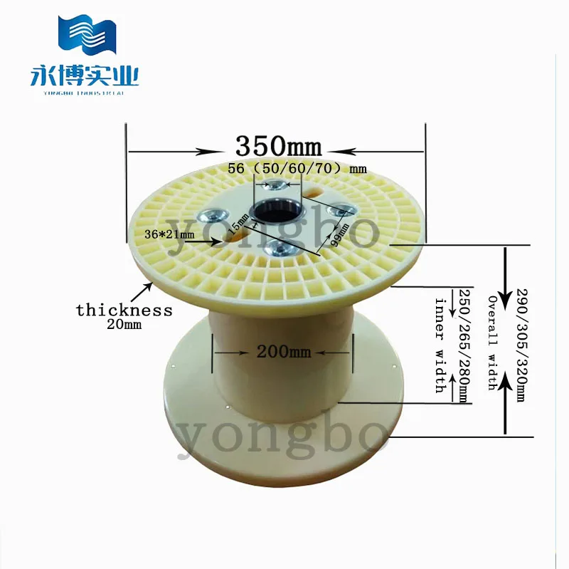 PN 350MM Detachable Spool Plastic Spool for Cable Rope Steel Wire Winding Packaging Production for Various Industries