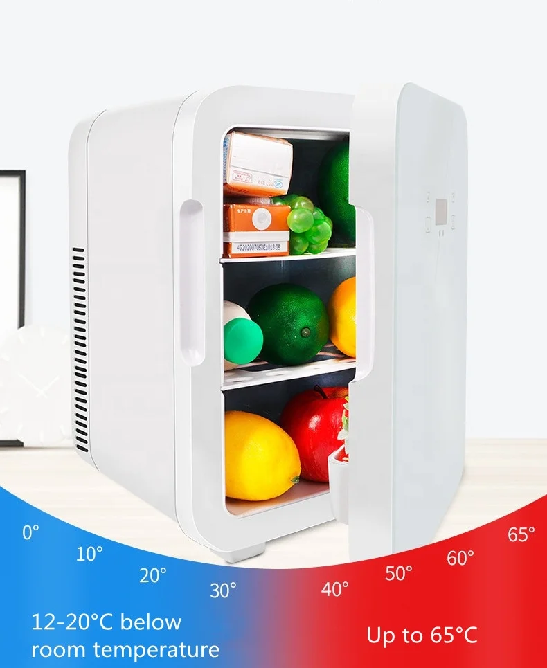 10L coffee maker beside mini milk fridge cooler with tube at both sides heating and chilling
