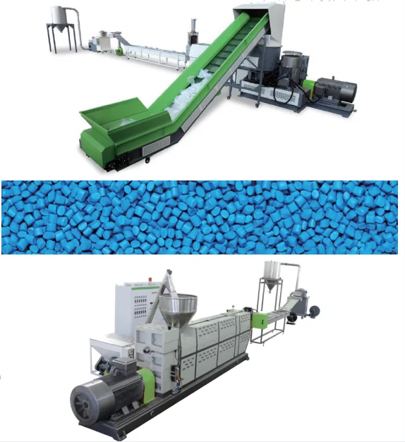 Plastic Recycling Line Plastic Scrap Recycling Machine Factory Price Aluminum Make PVC PE PET Granules with Good Quality 75-110