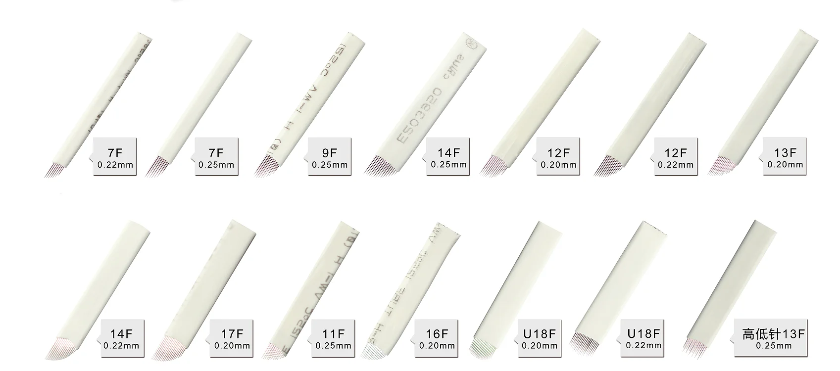 Universal Nano 0.20mm U18pins PMU Microblading Needles Blade Ryebrow Tattoo Tips