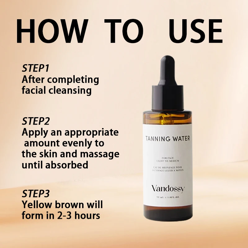 Private Label Toxin-Free Face and Body Tanning Oil Moisturizing Bronzing Drops for Fake Tan Add to Lotion Drop-in