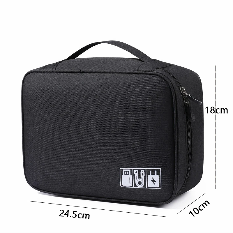 Cheap cationic Oxford Cloth portable waterproof mobile phone digital cable storage bag