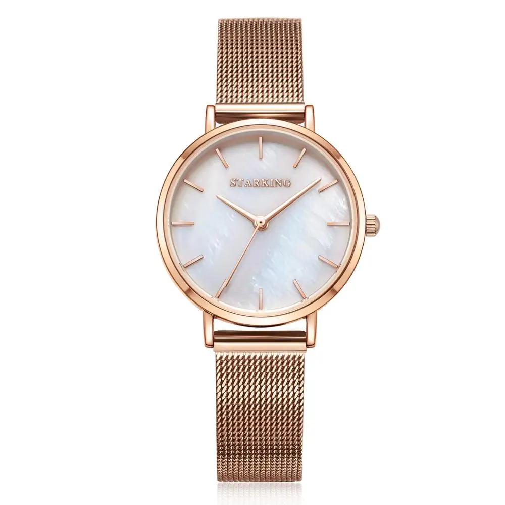 Женские кварцевые часы из нержавеющей стали STARKING, роскошные брендовые наручные часы, 2020