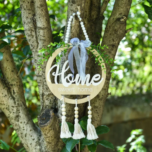 Pendant welcome doorplate flower wreath wall decoration living room wall hanger