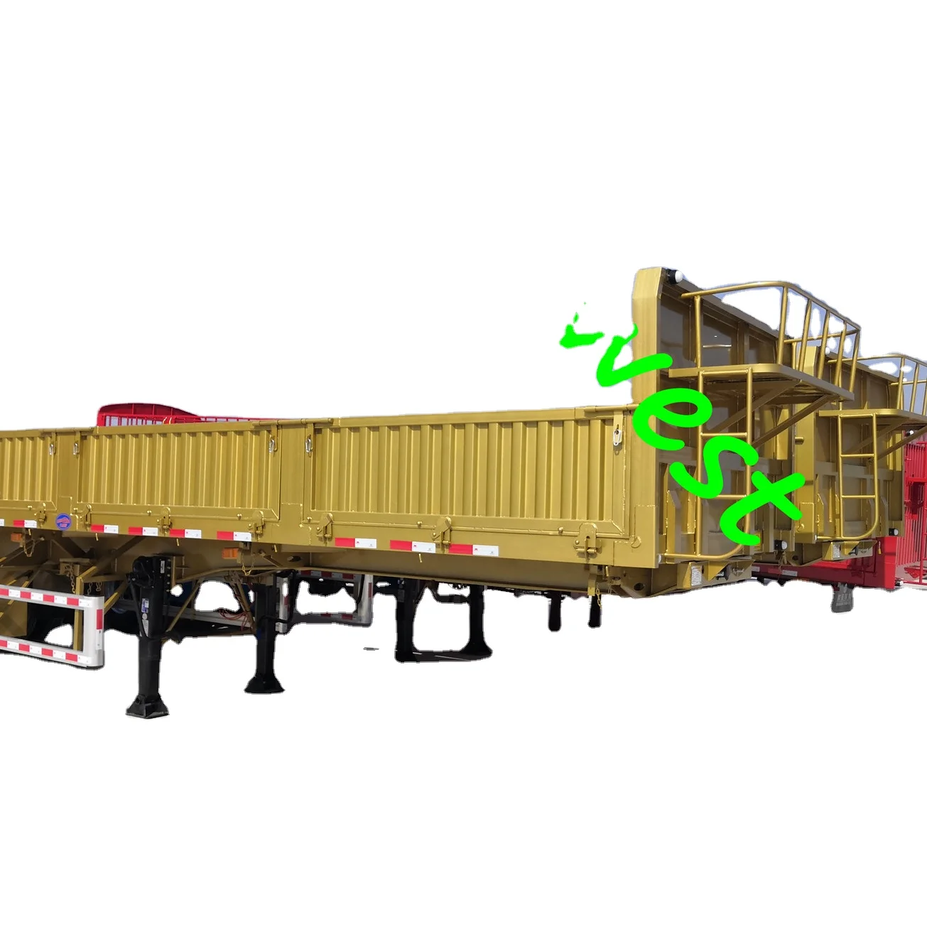 OYJD Trailers quality 40ft flatbed trailer sidewall semitrailer use container sand stone transport export philippine market sale