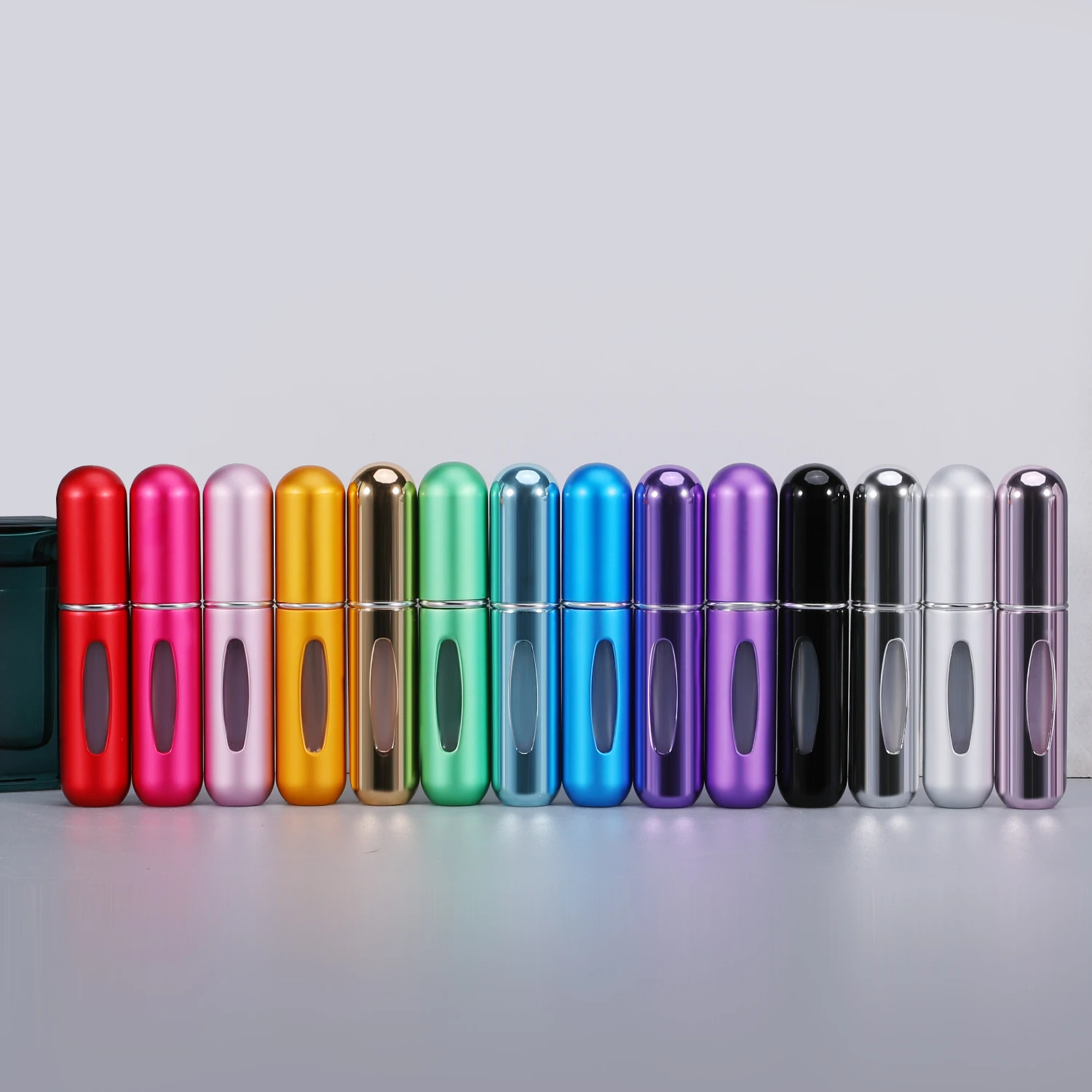 5ml Perfume Atomizer Portable Liquid Container For Cosmetics Mini Aluminum Spray Alcohol Empty Bottle Refillable For Traveling