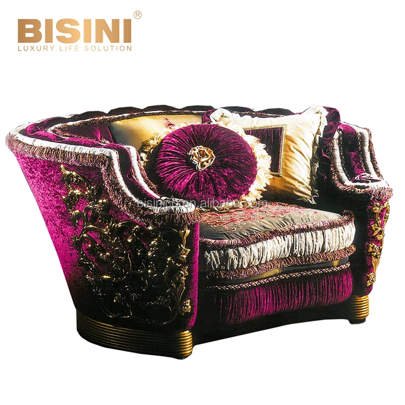 Роскошная мебель бренда Bisini ручной работы для Большого зала, европейская королевская резная секционная мебель из нежного дерева