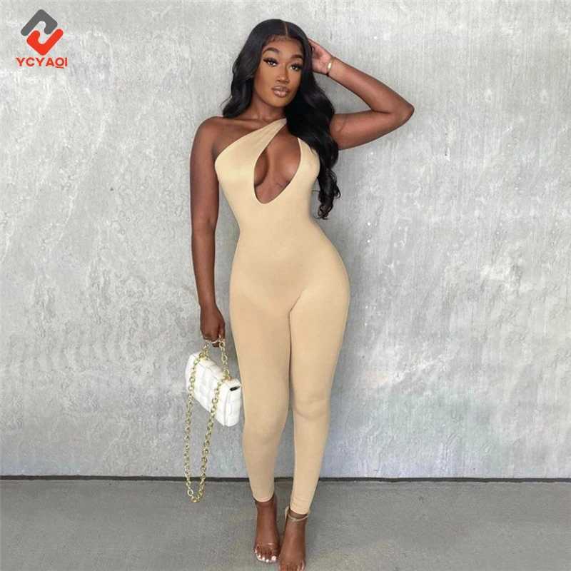 
Hollow Out Halter Women Jumpsuit 2021 Female Clothes Classy Trending One Piece Jumpsuits 
