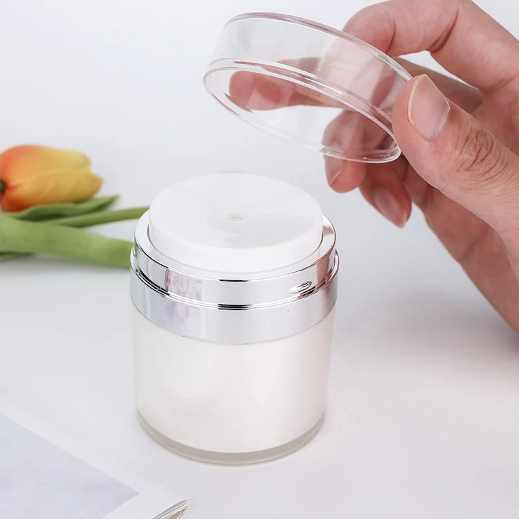 New Design 15ml 30ml 50ml Cylinder Container Double Wall Facial Cream Hand Cream Jar Luxury Airless Cosmetic pump Jar