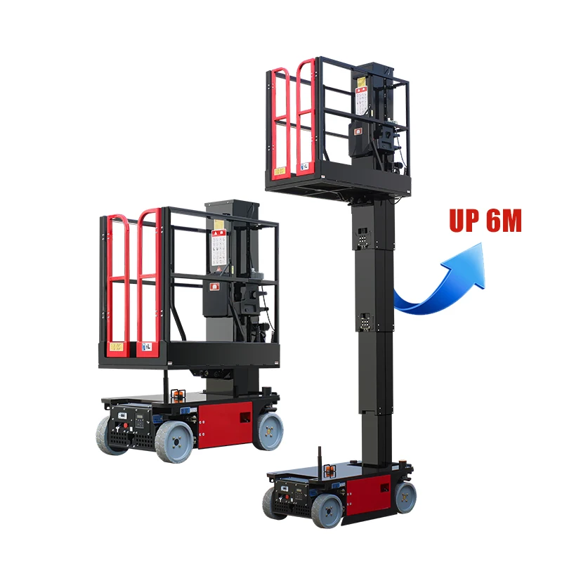 Portable 6m 8m Electric Self-propelled Mobile Aerial Working Platform Vertical Lift Table electric ladder lift