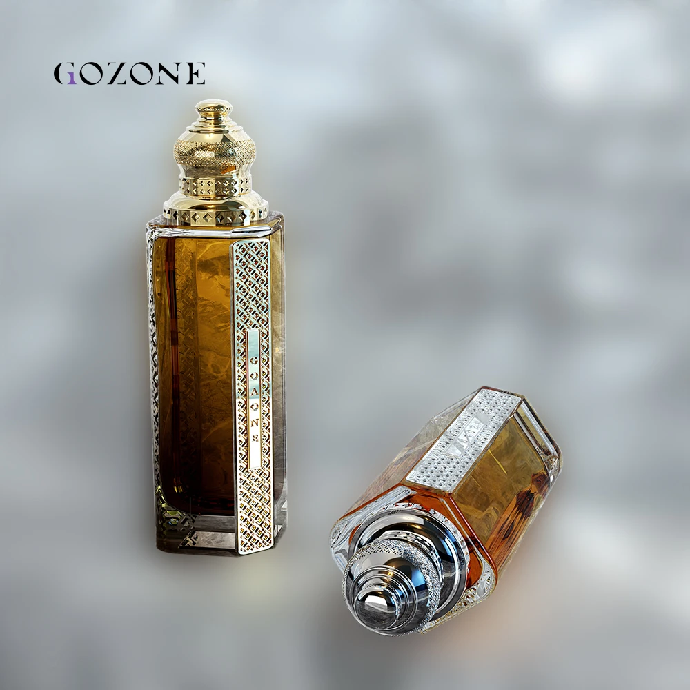 Spray Customized Designer Unique Shaped Cologne Clear Perfume Bottle 100Ml With Box