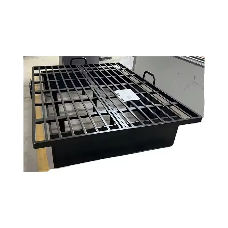 Hot sale iron metal steel Platform Twin Bed Frame with Storage Metal Bedframe adult metal single bed