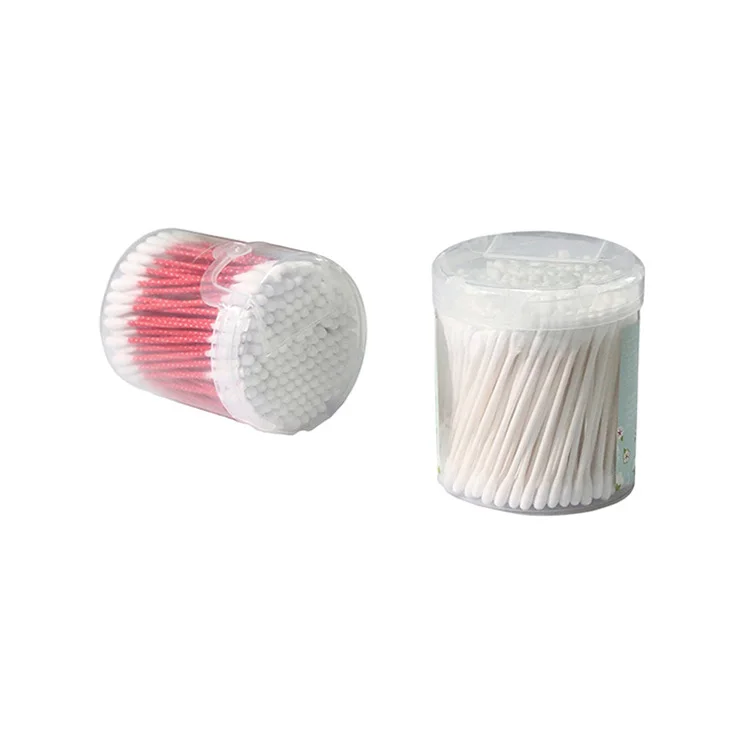 Durable Bamboo Swab Swabs Wooden Handle Tips Bud Q-Tip Double Head Ear Cleaning Cotton Buds