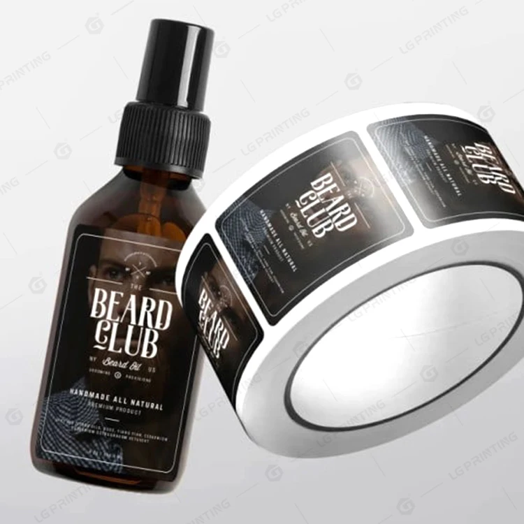 Wholesale custom printing waterproof vinyl conditioner shampoo commodity tincture bottle label product packaging label sticker