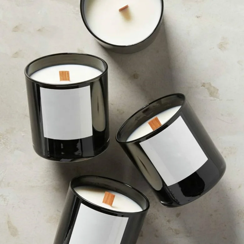 High Quality Wholesale Custom Luxury Ribbon Aroma Home Decor Romantic Smokeless Soy Wax Glass Jar Scented Candles