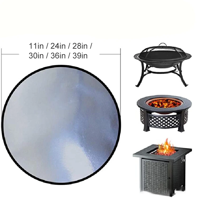Amazon Hot New Product BBQ Barbecue Mat Fireproof And High Temperature Fire Pit Mat Floor Garden Lawn Protection Mat