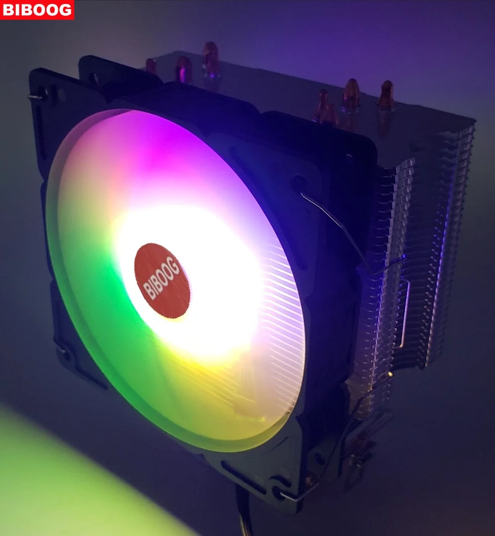 cooler RGB Fan 120mm PWM 4 Pin 4 Heat Pipes Cooler