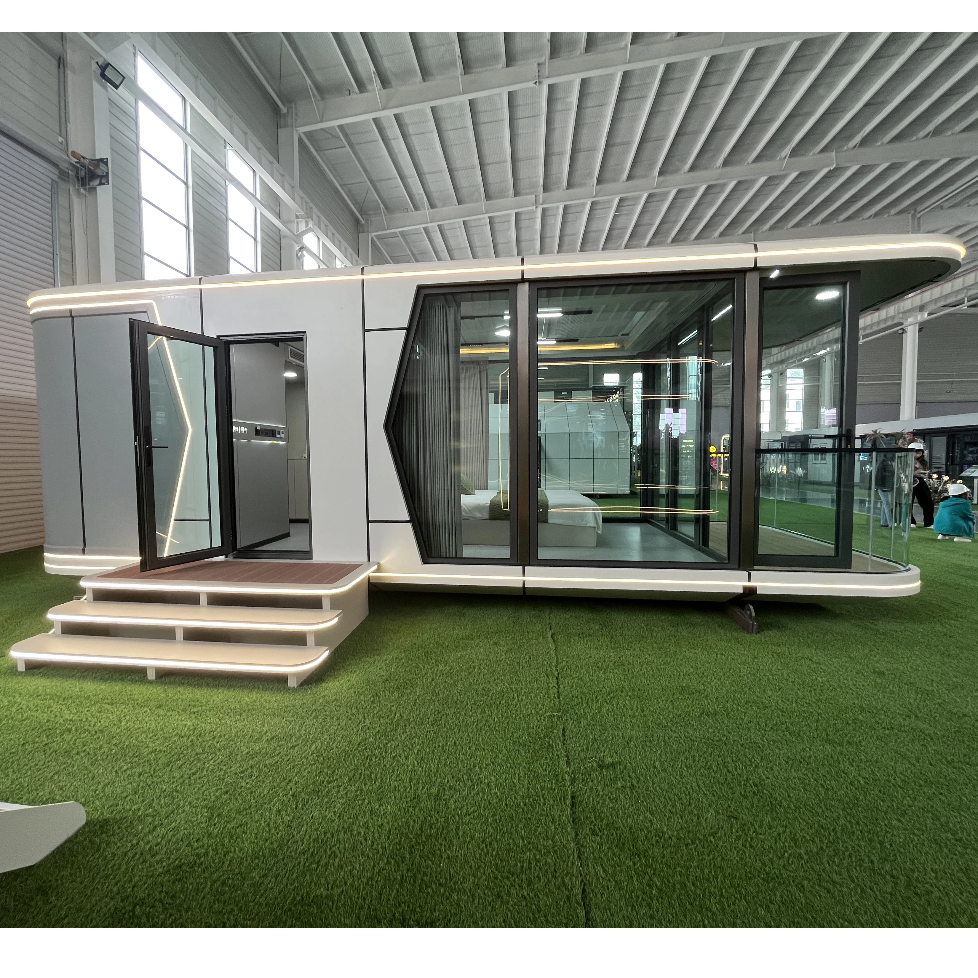 Space Capsule House Smart Camping Mobile Homes House With Voice Control Curtain Smart House Mobile Home