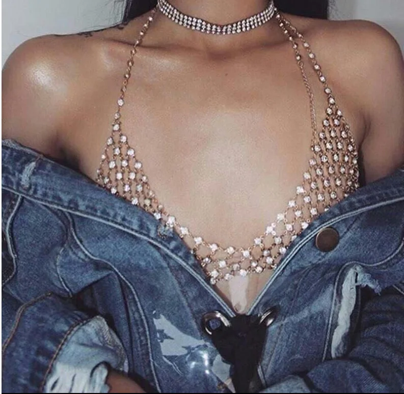 NAKAMURA Sexy bikini chest chain body fashion wisp Tassel