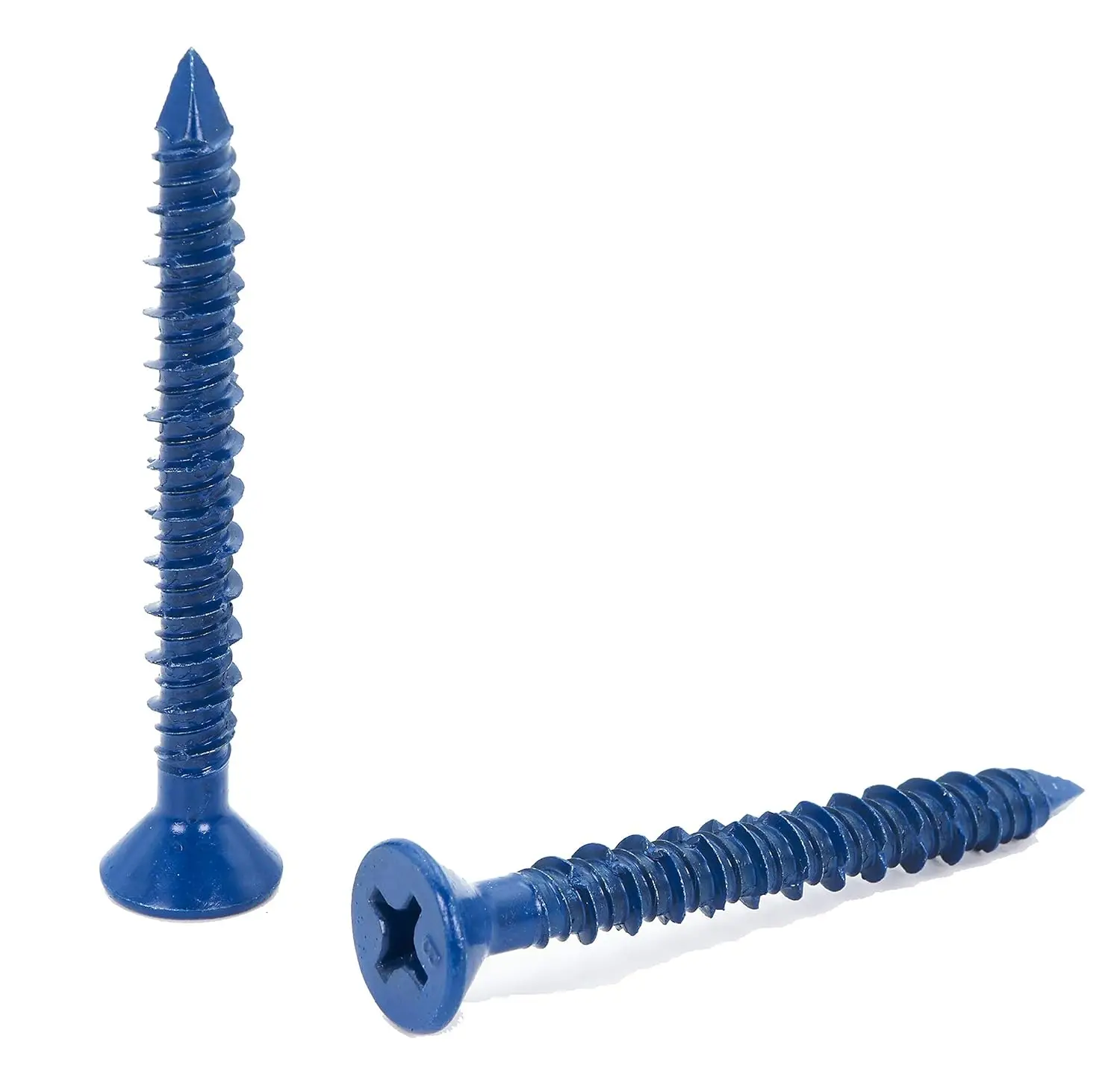 Affordable stainless steel cement screws with titanium alloy concrete screw flat head for cement rock applications