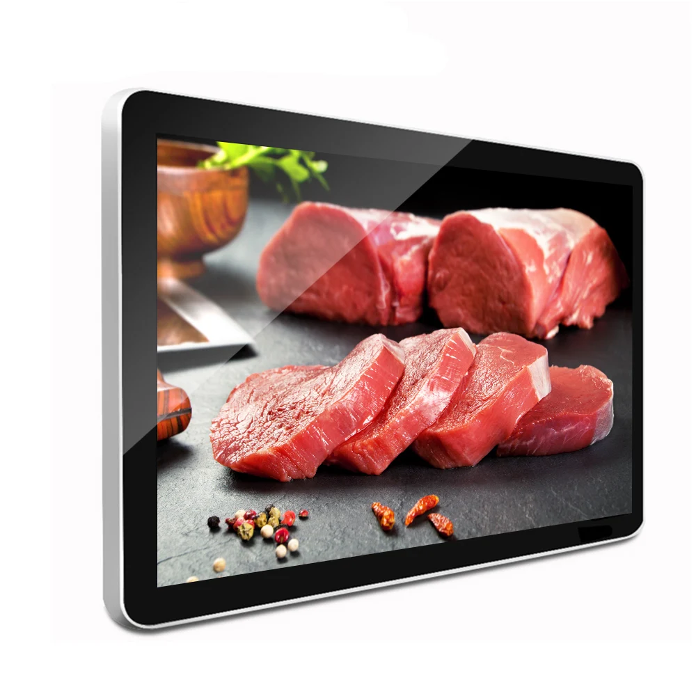 
43 inch glass behind hanging dual sides screen lcd advertising player two sides digital signage display advertising screen board 