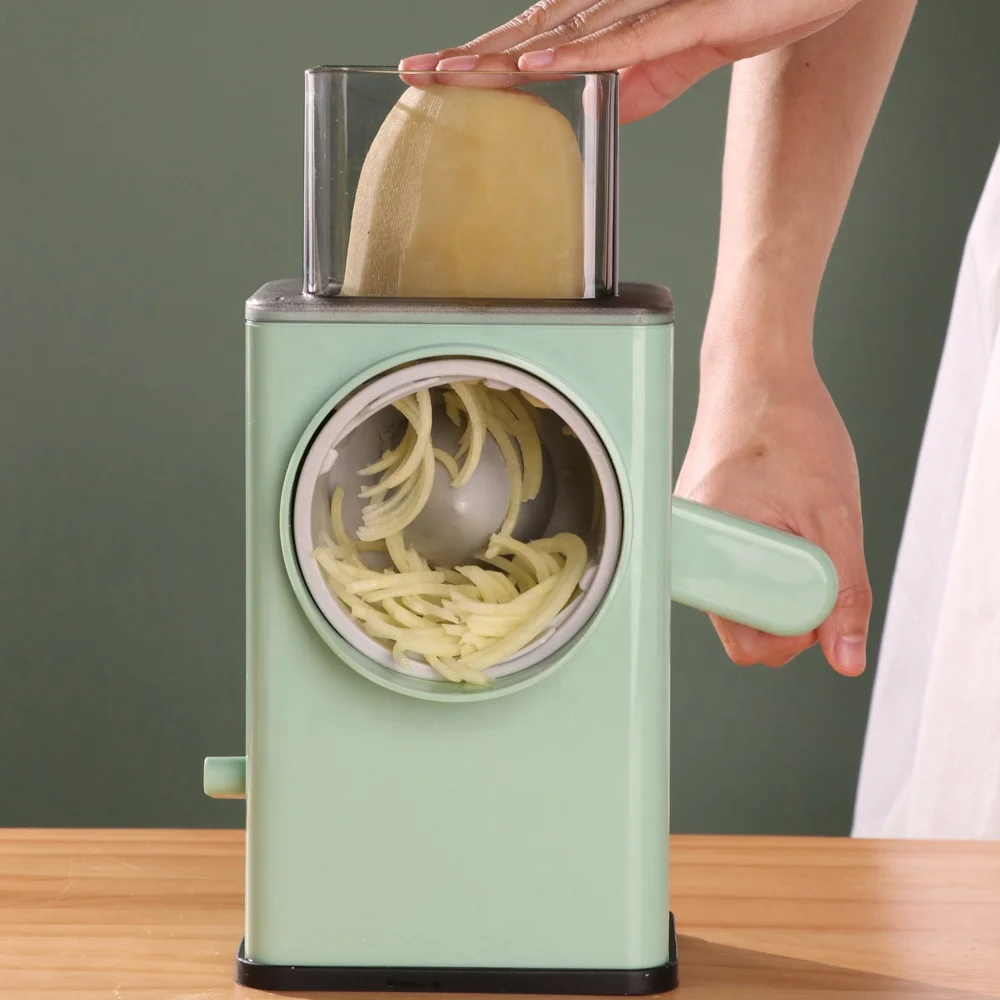 New plastic manual spiral food shredder cutting vegetable cutter cheese grater machine for home use