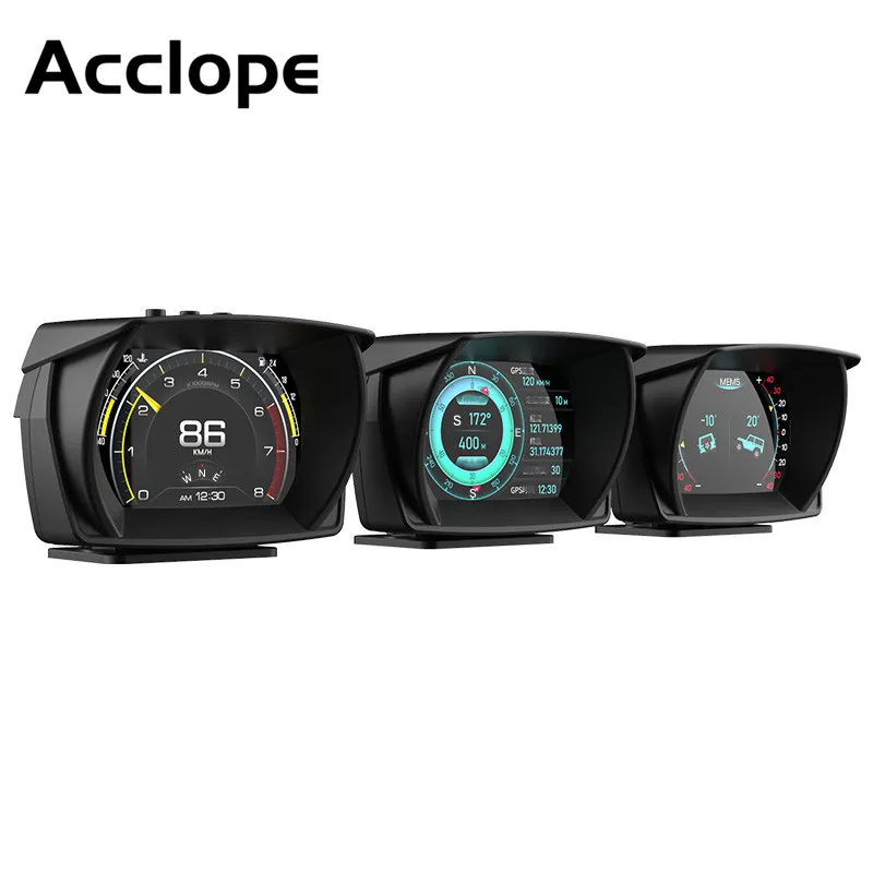2022 New Acclope AP-5 Smart Gauge  OBD2 GPS Slope Meter Speedometer