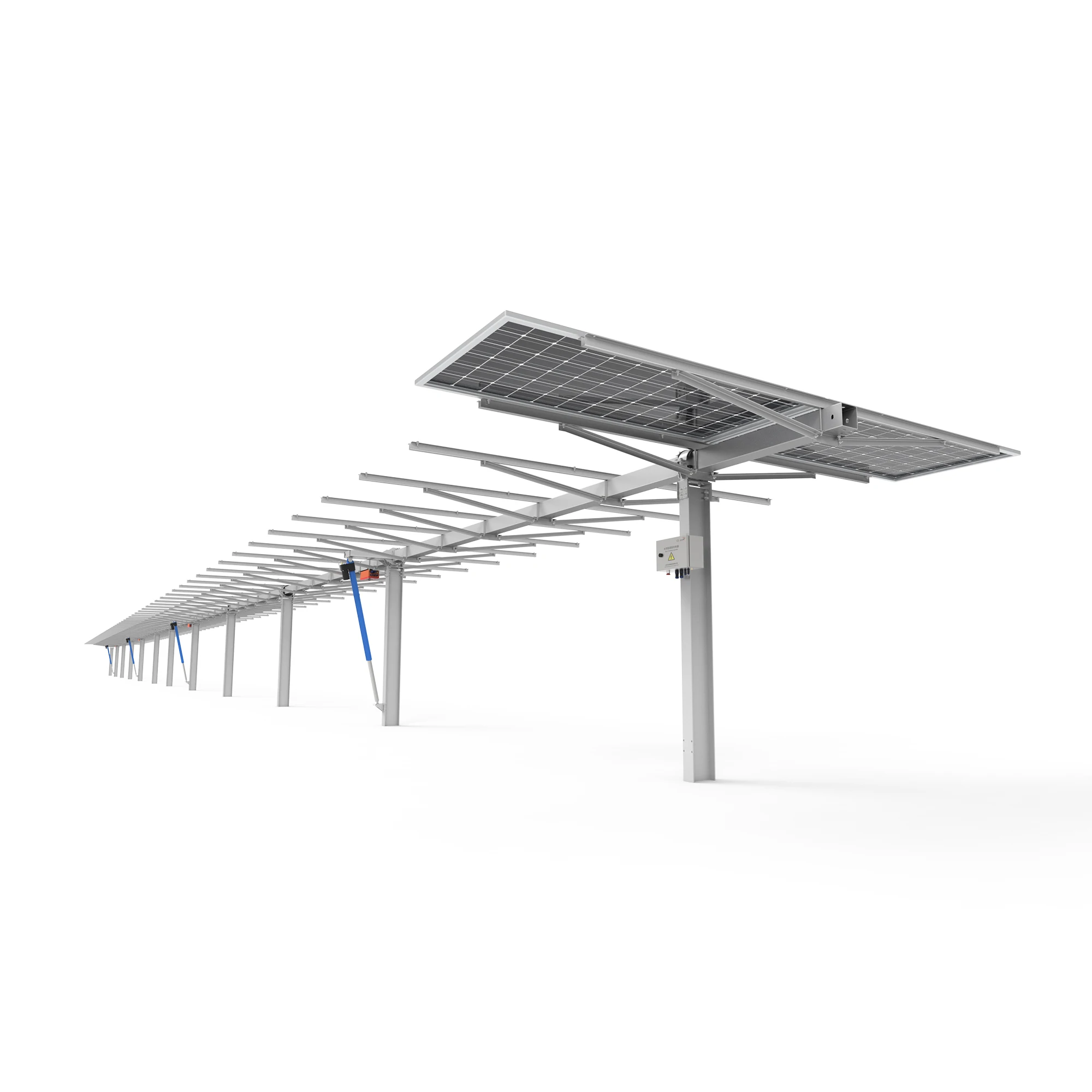 32kw HYP-2-60PV-78-IR-2LD прямые продажи с фабрики блока управления установкой на солнечной панели солнечных батарей одноосная система трекер автоматическая защита от