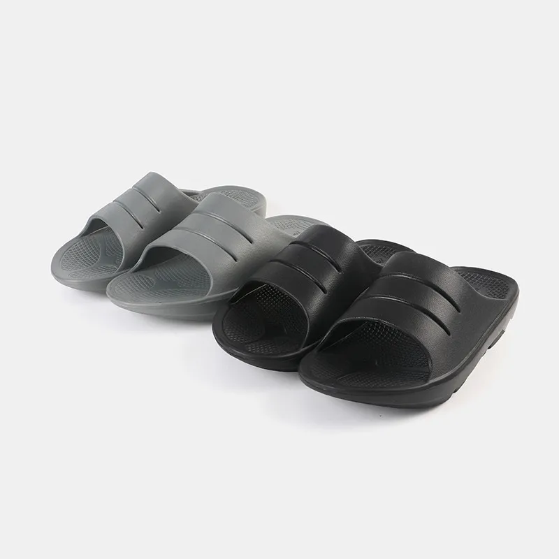 Arch Flip-flops Set Feet Casual Thick Bottom Shock Absorption Non-slip Simple Outdoor Flat Home Beach Black Fashion
