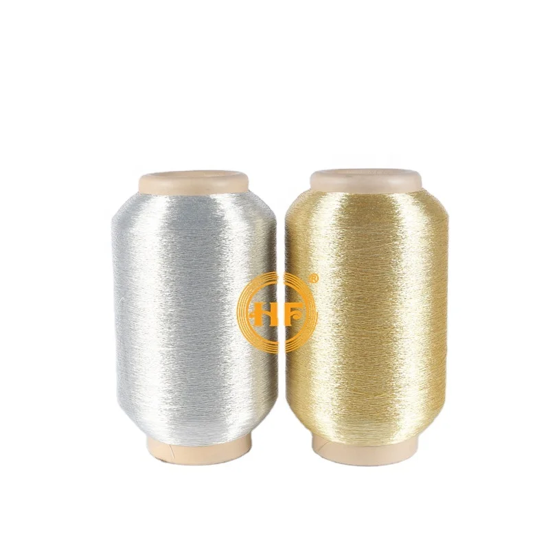 ST Type pure silver metallic yarn cotton inside