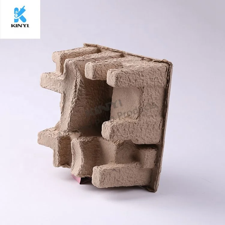 Custom Eco-friendly Molded Fiber Packaging Paper Trays