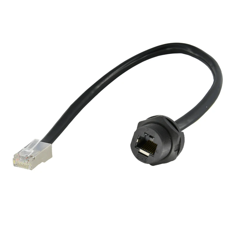 Rigoa Hot Selling Rj45 Male Female Plug Socket Rj45 Ethernet Waterproof connectors Factory