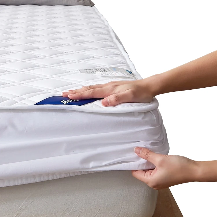 100% Cotton Quilted Mattress Cover Hotel Bedroom Waterproof And Mite Proof Mattress Cover