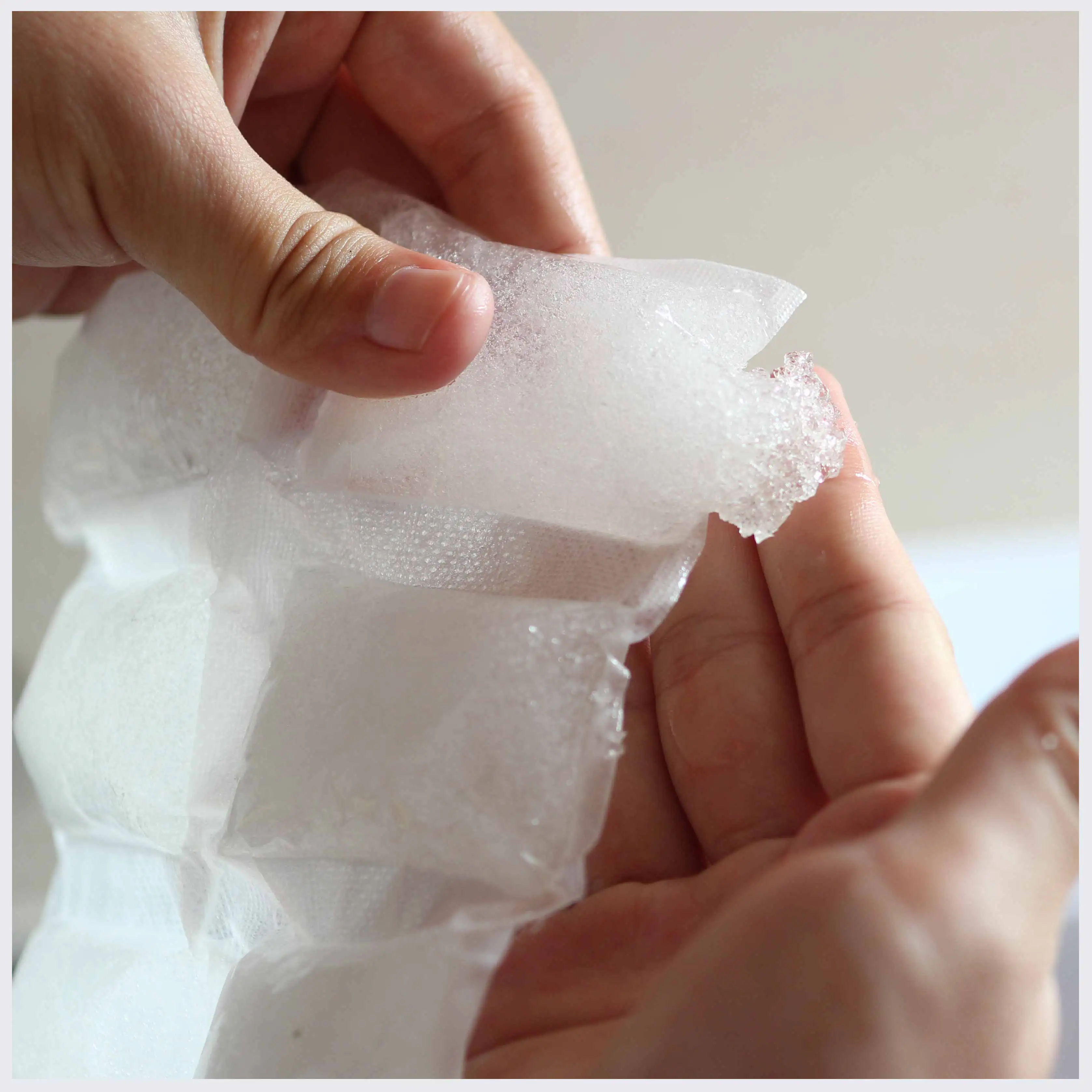 ready to ship 24 cells dry Ice Pack Sheets ice cube  plastic bags disposable biological ice packs for shipping food