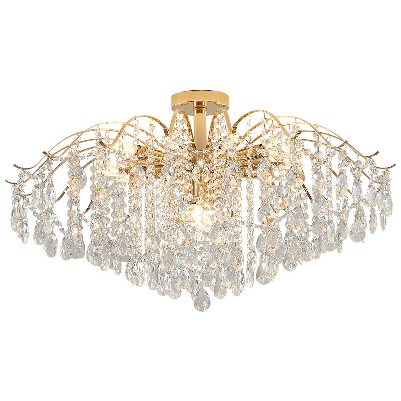 2023 Economic Style Creative Design K9 Crystal Chandelier for Staircase Long Pendant Lamp Hanging Light Fixtures Home