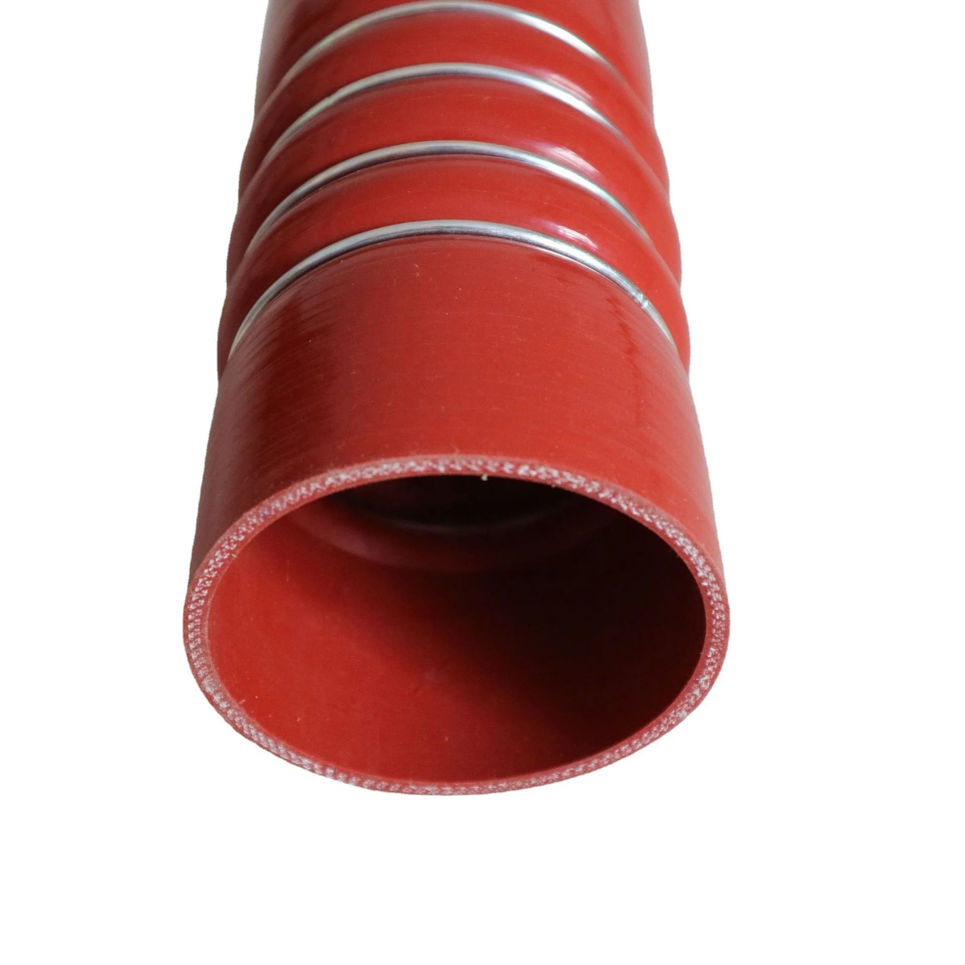 China wholesale Durable high quality High Temperature Multi Humps with Stainless Rings Silicone CAC Hose
