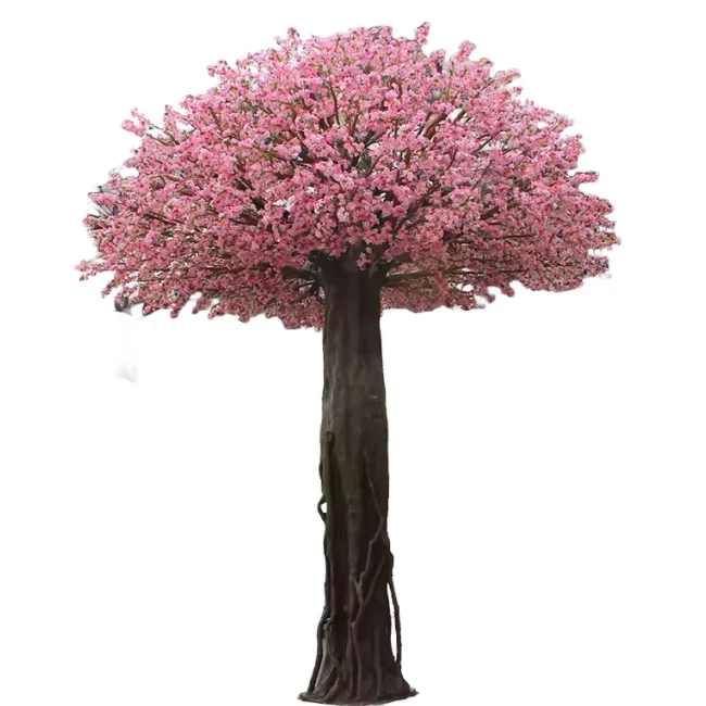 Угловое украшение Сакура цветок из стекловолокна искусственная вишня дерево Свадебный гостиничный сад пейзаж