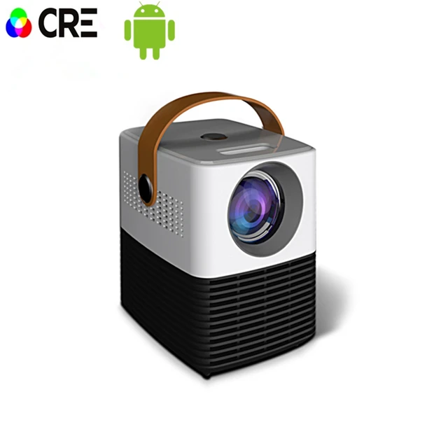 CRE C2 Мини-проектор 800 * 480P светодиодный Android-видео проектор для домашнего кинотеатра с полностью герметичным оптическим