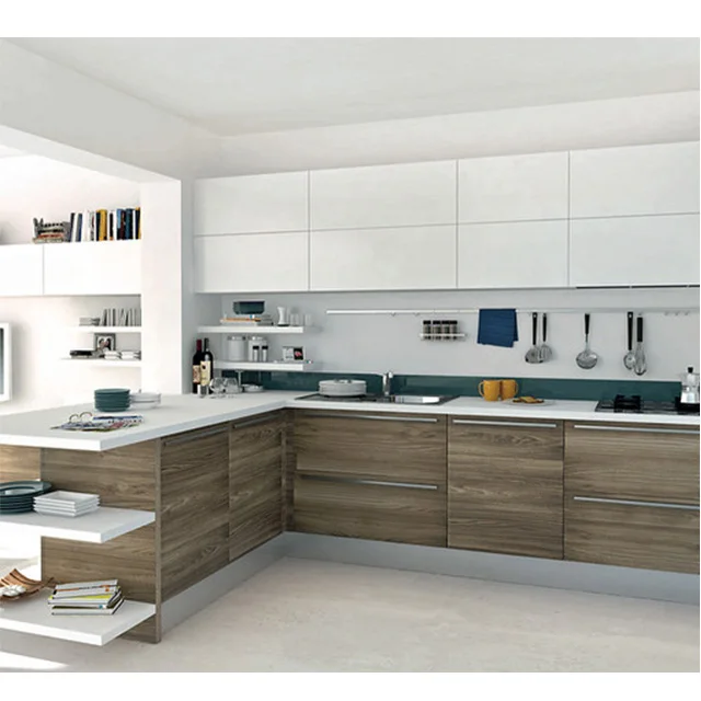 
VAPSINT customized commercial flat pack melamine kitchen cabinet 