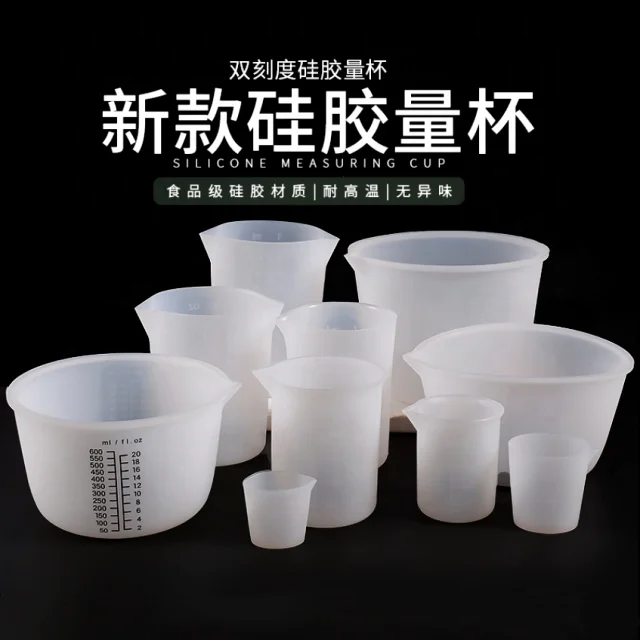 DLRT026 Factory Wholesale 30 50 100 250 350 450 600 1000ml with Graduated Silicone Measuring Cup Mixed Resin