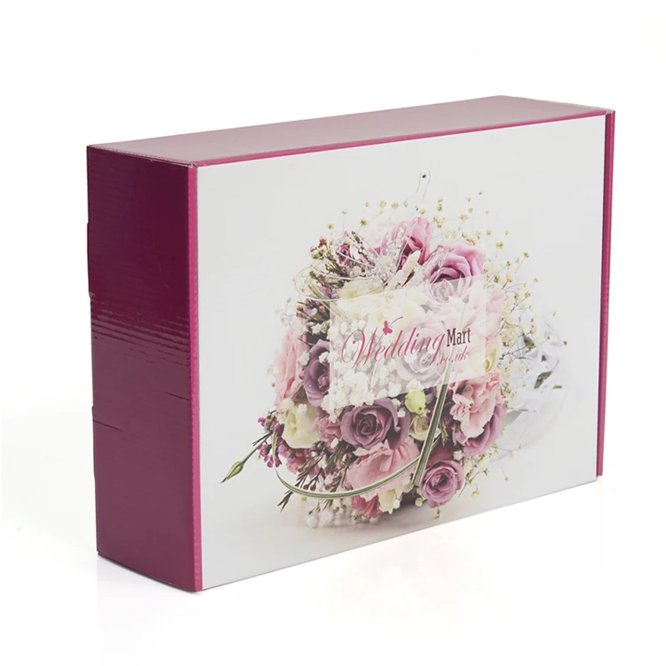 Custom logo printed designer paper large big bridal wedding gown gift box wedding dress packaging shipping box